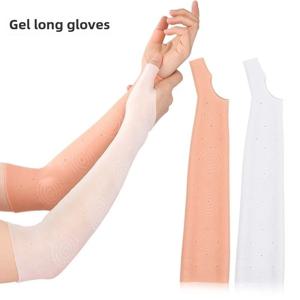 실리콘 슬리브 확장 장갑 젤 핸드 멤브레인 에센셜 오일 엄지 팔 슬리브 부드러운 탄성 천공 손가락 물 유지