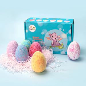 공룡알 모험 배쓰밤 - 알록달록한 향기/ 랜덤 공룡 장난감 포함! 어린이들의 즐거운 목욕을 위한 보습, 클렌징 및 미네랄 부스트