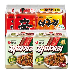 농심 신라면 10입+너구리 5입+짜파게티 10입 (총 25봉)