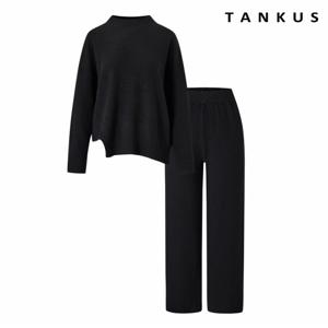 정상가:119,000원: ㅣ 언발 니트 밴딩 롱 팬츠 셋업 (TX4OP002L0)