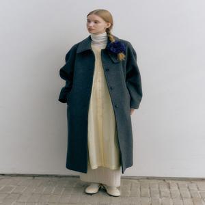 [모우트] SINGLE BALMACAAN LONG COAT_DUST GRAY [MO24WCT002A]