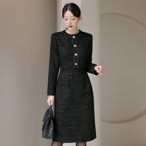 (~XXL까지) 타페토린 H라인 트위드 원피스 겨울 연말룩 데이트룩 하객룩 오피스룩 모임룩 격식룩 빅사이즈