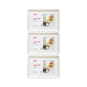 니드코 아트쟁반 1호 x 3개 / 사각 아이보리 트레이