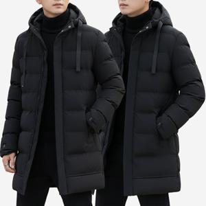 남자 롱패딩 점퍼 코트 블랙 겨울 아우터 I4JK109