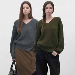 브이넥 슬릿 하찌니트 풀오버 3COL/WBE3L05531