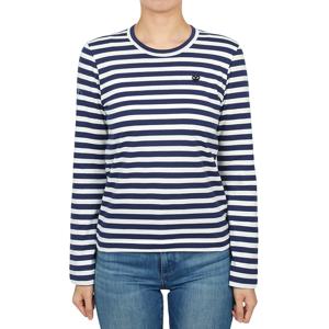 미니 블랙와펜 스트라이프 여성 긴팔 티셔츠 AZ T209 051 1