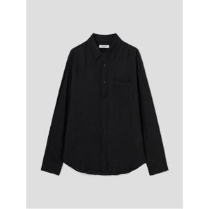 시어 플리츠 셔츠  블랙 (425864LY95)