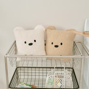 귀여운 사각형 애착쿠션 베어 모양쿠션 2color