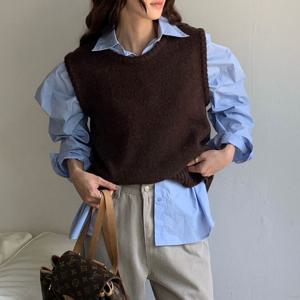 [엘브랜드] 무이 니트 베스트 조끼/알파카