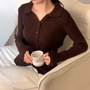 [엘브랜드] 애니 골지 니트 가디건/도톰소재