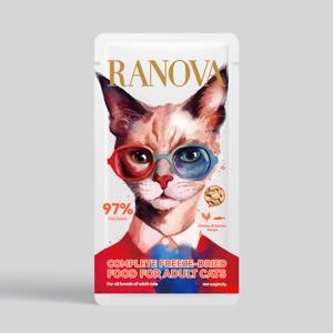 라노바 캣 동결건조 사료 고단백 생육 기호성 좋은 고양이 설사사료 치킨&연어 8g(샘플)