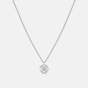 베브 화이트 랩다이아몬드 3부 목걸이 A253SNU403WPH