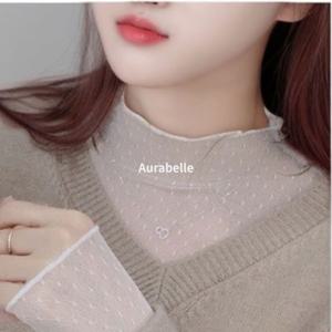 [하프클럽]  아우라벨르 도트 시스루이너 긴팔티셔츠 블라우스