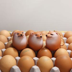 시바견 계란 시바 달걀 시바이누 키링 피규어 3종 스트레스인형 말랑키링 말랑이인형 말랑이키링