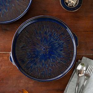 이천도자기 돌비 원형 퓨전 접시 3호 30cm 식기 그릇 플레이트 대접시 도자기접시 도자기그릇