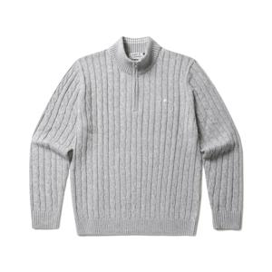 올젠 메리노울 트위스트 케이블 반짚업 스웨터 ZBF4EU1205