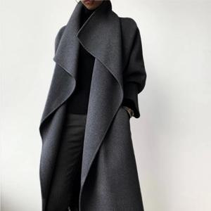256543 - 빅숄카라  핸드메이드 울코트  헤링본코트 브랜드공정 겨울코트 캐시미어코트 여성겨울코트  빅사이즈코트
