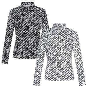 [핑골프] 여성 로고 패턴 티셔츠 121D3TO283