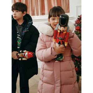 여아 프리미엄 덕다운 롱패딩 - 라이트 핑크 (BI5X38G06Y)