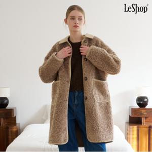 정상가:209,000원 ㅣ 골덴 카라 포인트 양털 포켓 롱 자켓 (DP4JK014A)