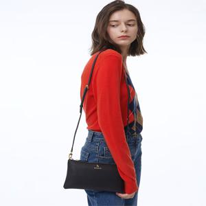 헤지스 액세서리 여성 [[24FW]] WIWA4F052BK [스테디셀러] 블랙 로고장식 소가죽 미니크로스백