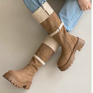 [브리치]  / 세라 스웨이드 롱 털 부츠(굽6cm) ()