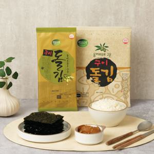 올리브유 두번구운 안짠 조미김 곱창돌김 구이돌김 (전장4매/반절4매)