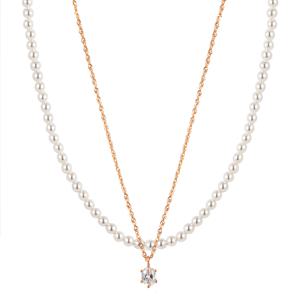 [도로시] 14k 드레스 스와진주 2줄 목걸이