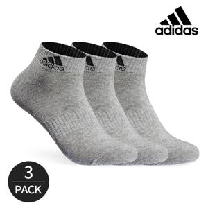아디다스 남성 퍼포먼스 인컬러 배색 발목양말 3P_GY