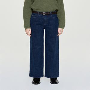 헤지스 여성 [[25FW]] HSPA5D985N2 [Essential] 와이드 기모 데님 팬츠 네이비