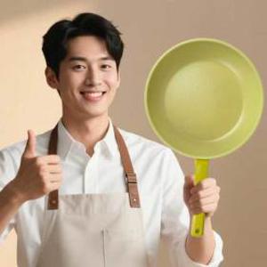 1+1 올리브그린 IH 인덕션 프라이팬 궁중팬 양수웍 파티웍 28cm 2종 후라이팬세트