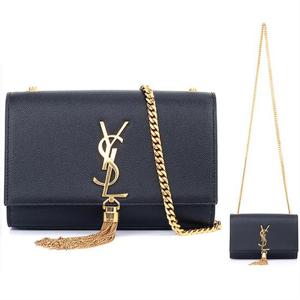 생로랑 로고 태슬 케이트 스몰 숄더백 474366 BOW0J 1000