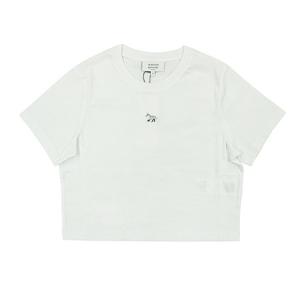 메종키츠네 베이비 폭스 패치 반팔 티셔츠 화이트 OW00104KJ0008 P100
