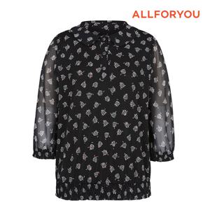 [올포유] 23FW 여성 패턴 카라 스모킹 포인트 티블라우스 ALTYM7221-199