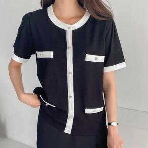 빅사이즈 505 트위드스판반팔티셔츠 DBNG887