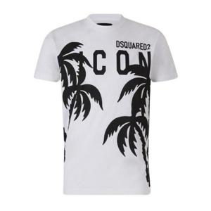 Dsquared2 팜 트리 프린트 반팔 티셔츠 S79GC0071S23009 100 TP946304117