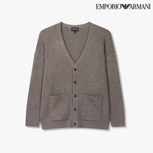 [엠포리오 아르마니]남성 리브드 브이넥 니트 가디건 A515328020  890000