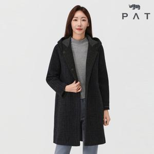 [PAT] 체크 후드 핸드메이드 코트_1H81113