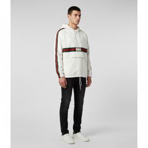 구찌22FW 594861 XDAX3 9061 남성 삼선 코튼 윈드브레이커 화이트