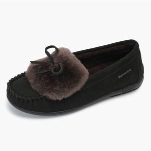 SYLVIA 여성 소가죽 양털 모카신 K2434004QD-W