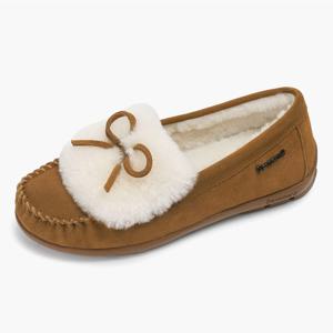 SYLVIA 여성 소가죽 양털 모카신 K2434002QD-W