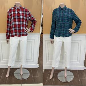 BCBG M백화점 포레스트체크블라우 B5B4B415