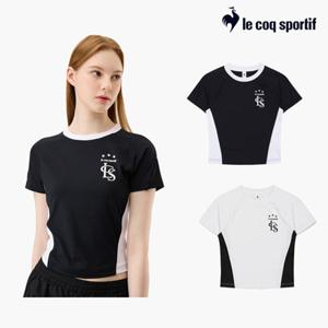 [르꼬끄][60% OFF] 여성 풋볼 슬림핏 반팔티 QP322FRS81