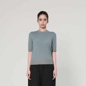크루넥 하프슬리브 풀오버 (UFJKCN31CS-L/GREEN)