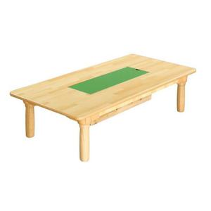 H27-3 블럭 영아 책상 (원목다리-240mm)