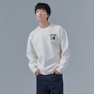 [체이스컬트]공용 부클 캐릭터 기모 맨투맨 티셔츠-CFRU5123D0A