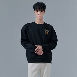 [체이스컬트]공용 부클 캐릭터 기모 맨투맨 티셔츠-CFRU5123D03