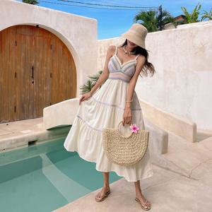 [비바럽]무드 니트 비치 원피스 OP19918F 크로쉐 나시 여름 원피스 파스텔 청순 러블리 바캉스 휴양지룩