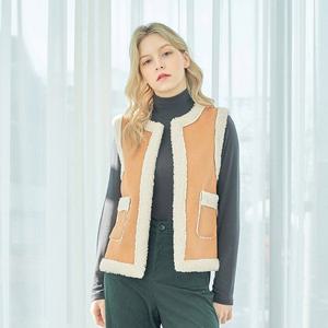 [레코브]() 부클배색 무스탕 베스트(LK61C1VT503X)