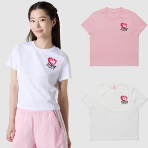 르꼬끄 여성 스몰 그래픽 레귤러핏 반팔티 QQ222ORS54